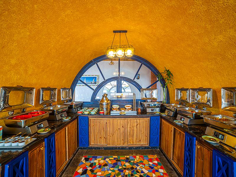 The breakfast buffet at Sonesta Nouba Hotel Aswan.